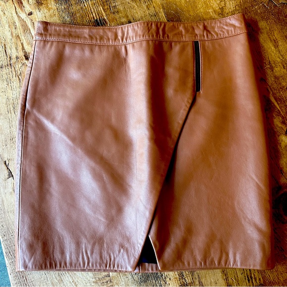 Mason Leather mini skirt.  This skirt is buttery soft and has a bit of stretch. - Picture 1 of 8